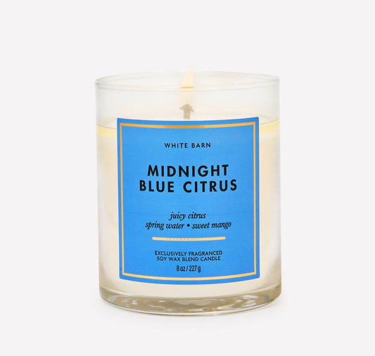 White Barn Midnight Blue Citrus – Vela Aromática de 1 Mecha 227 g
