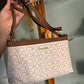 Bolsa Calvin Klein Crossbody Original - Monograma Logo Beige/Café