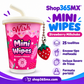 Toallitas Húmedas Wish Mini Wipes Strawberry Milkshake con Llavero · 25 piezas