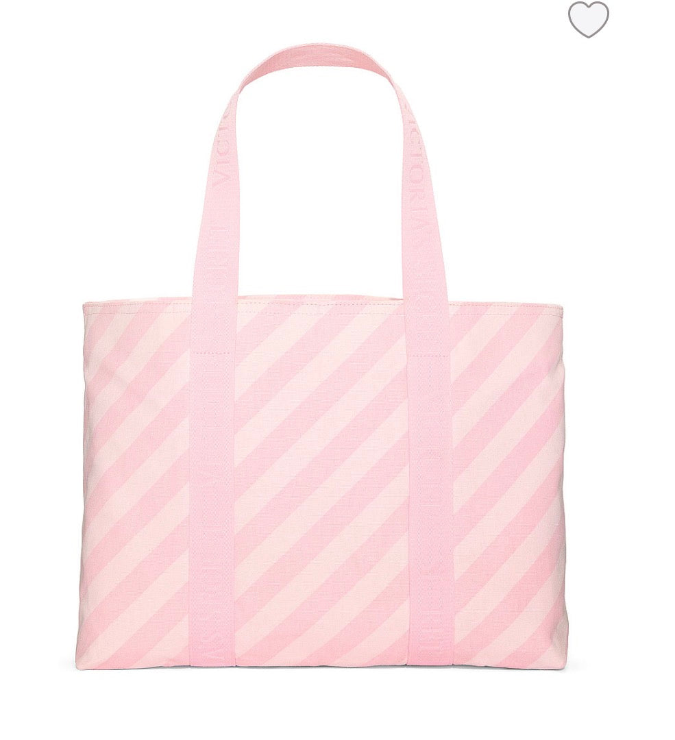 Victoria’s Secret Pink Striped Tote Bag – Bolsa Tote Rosa Original