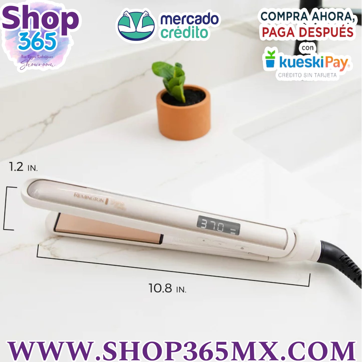 REMINGTON SHINE THERAPY Plancha/plancha de 1 Pulgada con Infusión de Aceite de Argán y Queratina, S9511