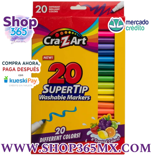 Cra-Z-Art Marcador lavable Super Tip, 20 unidades, regreso a la escuela