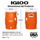 Igloo Enfriador de Bebidas Resistente de 5 Galones, Naranja