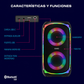 OKKO Altavoz Bluetooth Portátil Sonic Bass V4: Altavoz Inalámbrico para Fiestas con Graves Profundos, Altavoz Karaoke con Puerto para Micrófono, Luces LED, Altavoz Recargable Portátil para Exteriores
