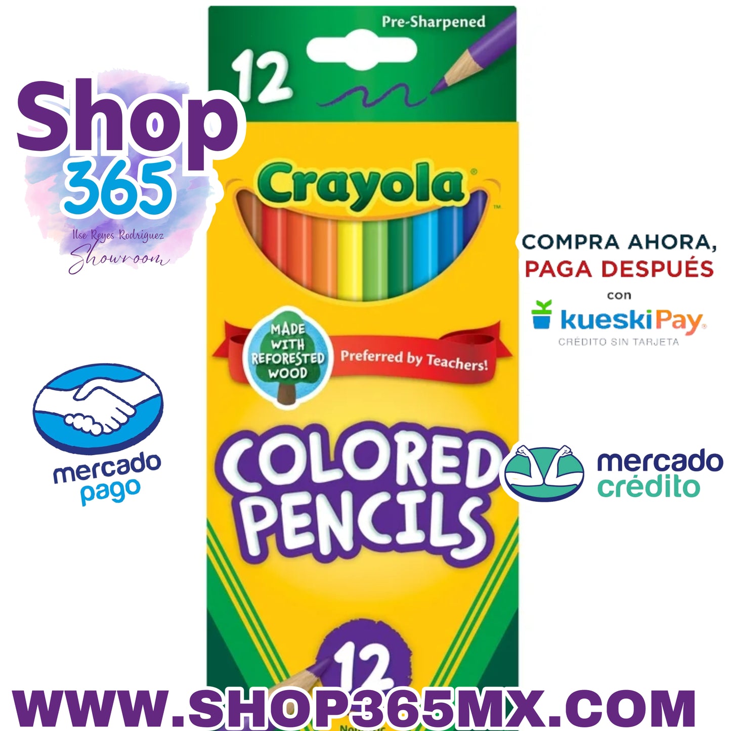 Lápices de colores Crayola, colores surtidos, preafilados, colorantes para adultos, 12 unidades