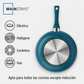 Mainstays Batería de Cocina de Aluminio Antiadherente de Cerámica de 12 Piezas, Azul