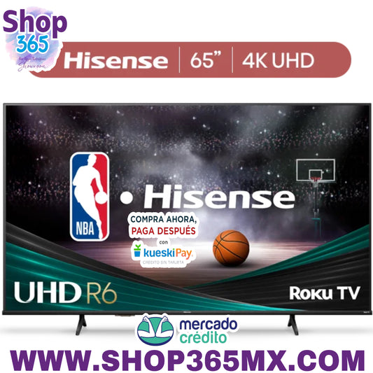 Hisense 65" Clase 4K UHD LCD Roku Smart TV HDR Serie R6 65R6E4