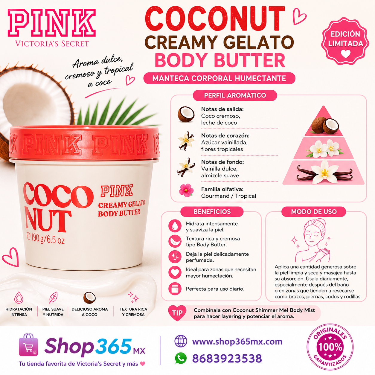 PINK Coconut Creamy Gelato Body Butter 190 g – Victoria’s Secret