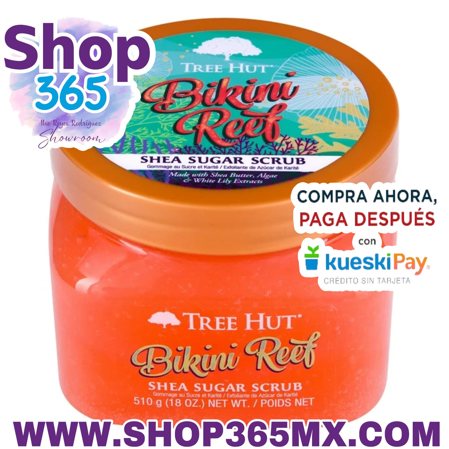 Tree Hut Bikini Karité Cuerpo Exfoliante E Hidratante Exfoliante, 18 oz.