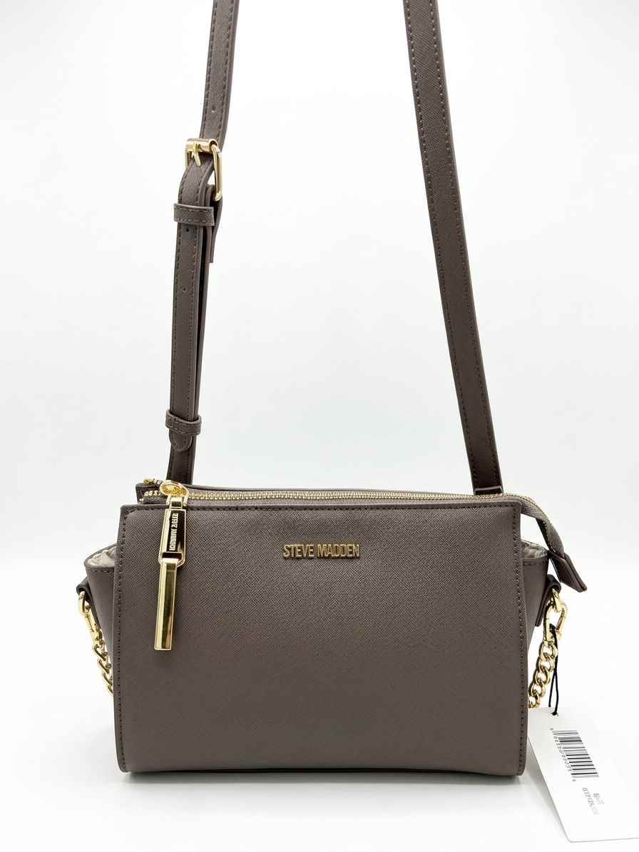 STEVE MADDEN BLEXI TOP ZIP CROSSBODY COFFEE