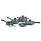 Tramontina Batería de Cocina Antiadherente 9 Piezas Azul