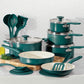 Tramontina Ceramaware 20-Piece Ceramic Nonstick Cookware Set , Green