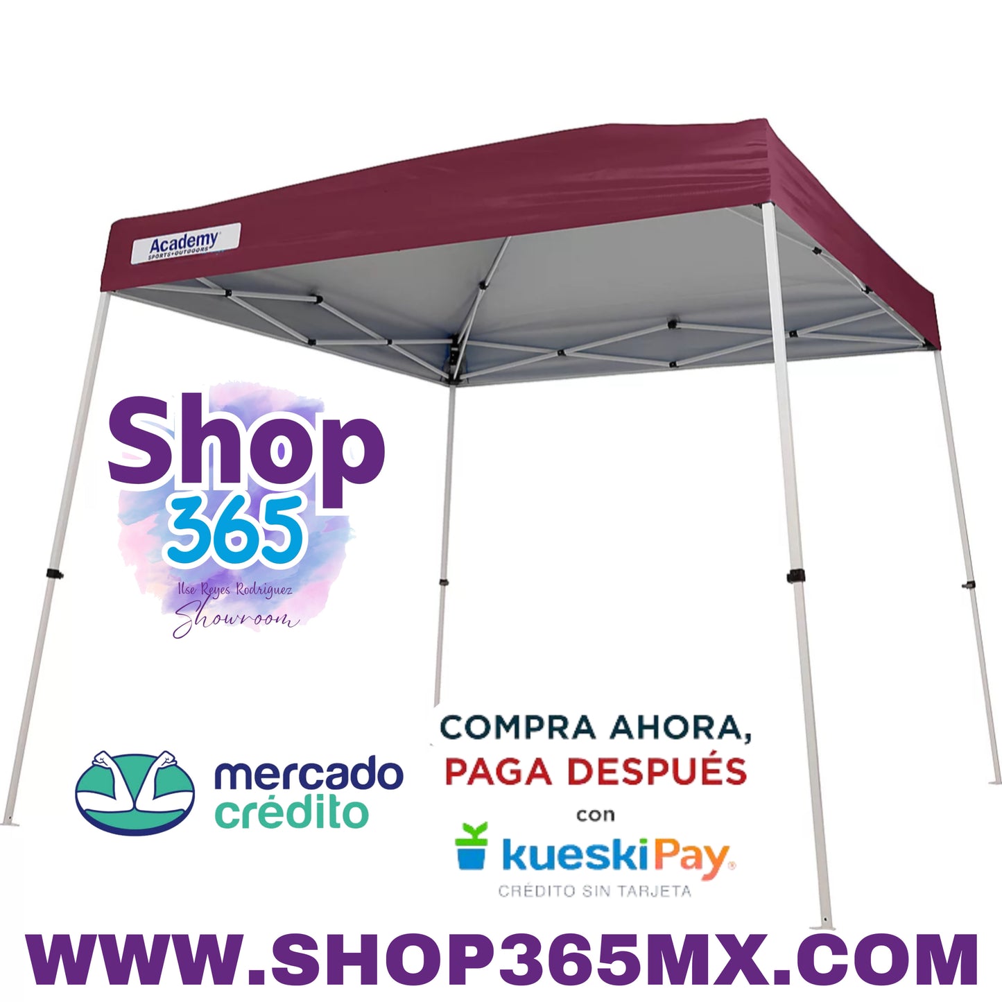 El toldo con patas inclinadas Easy Shade de 3 m x 3 m de Academy Sports + Outdoors