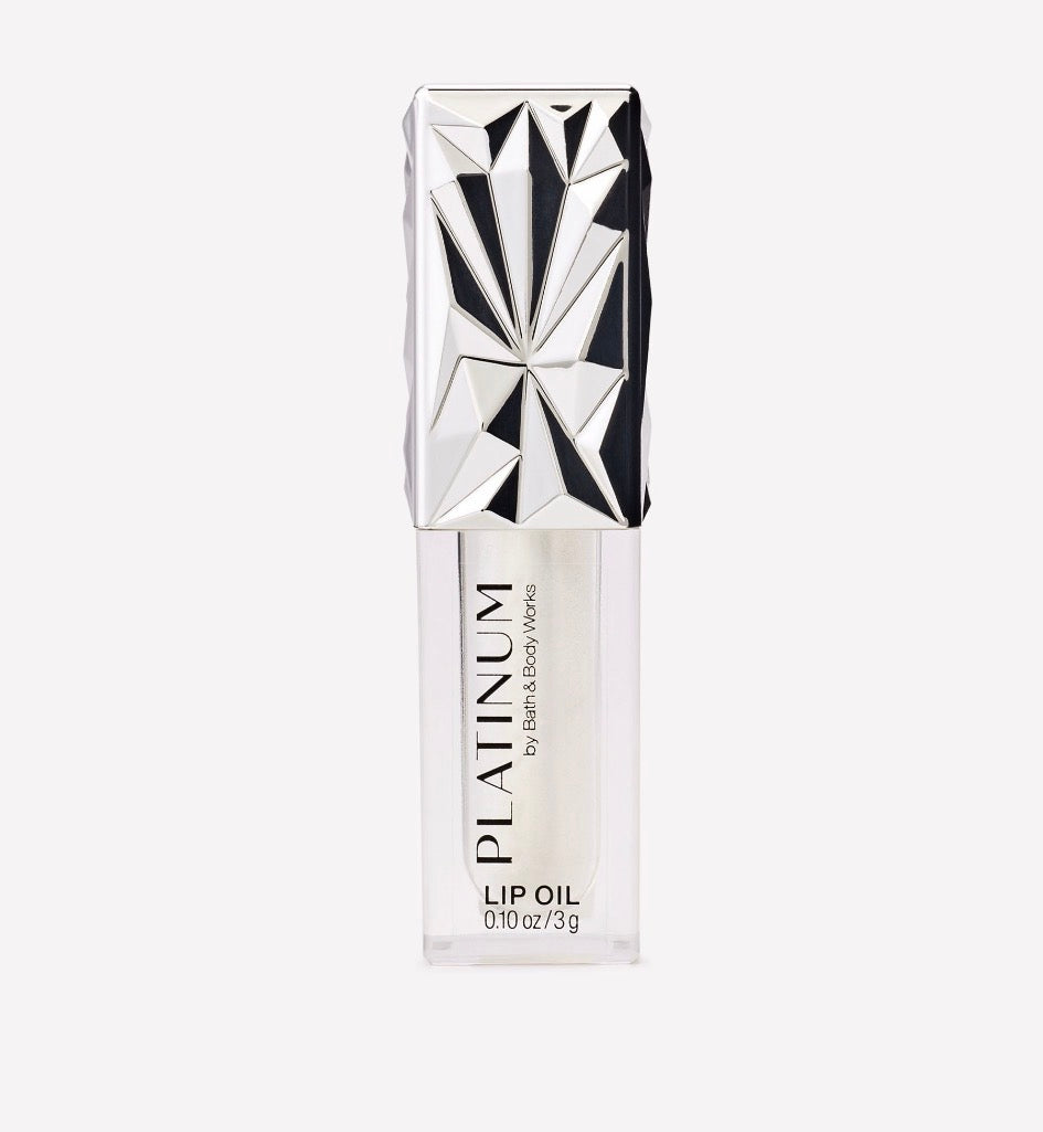 Bath & Body Works Platinum Lip Oil – Aceite Labial con Brillo Perlado 3 g