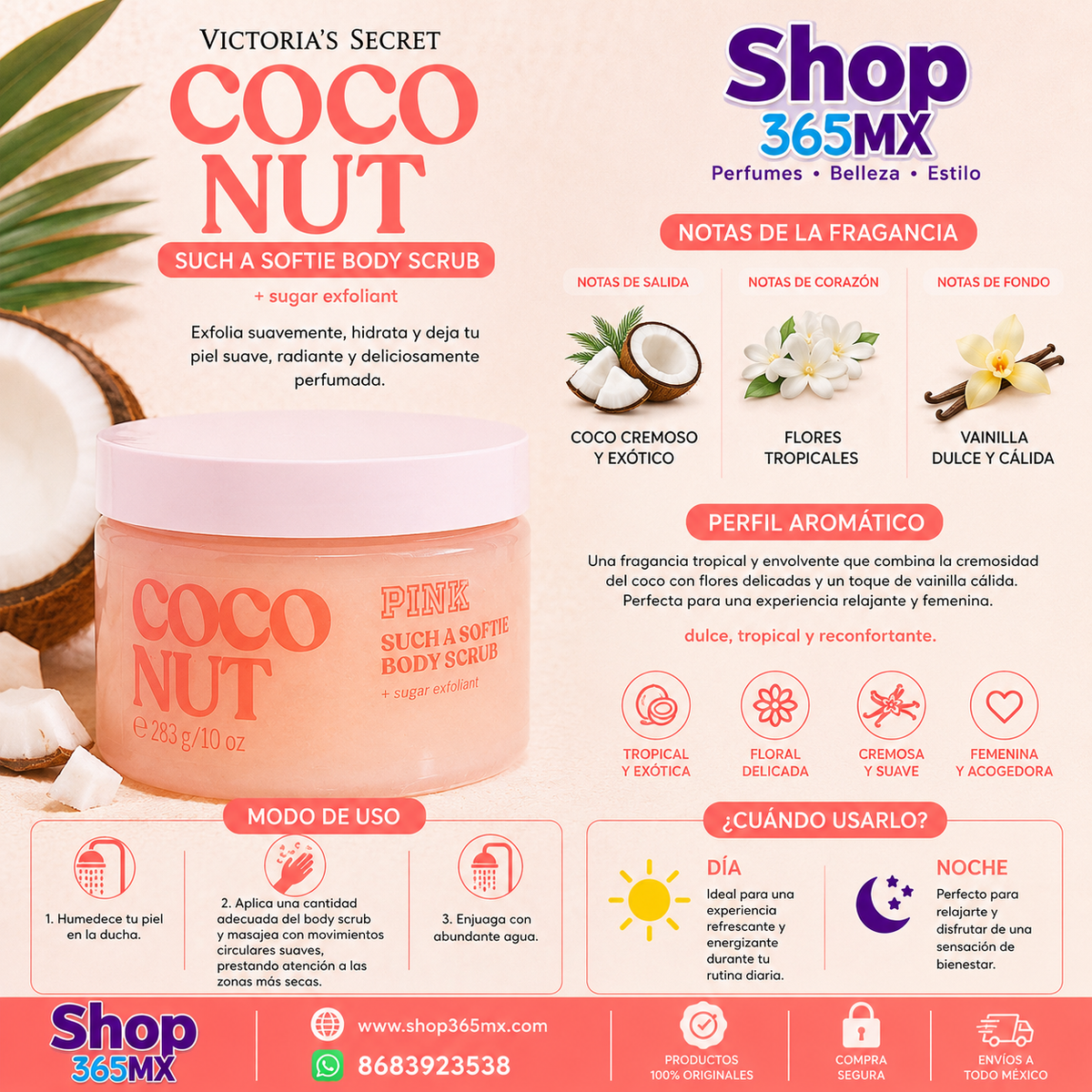 Pink Such & Softie Body Scrub + exfoliant Coconut