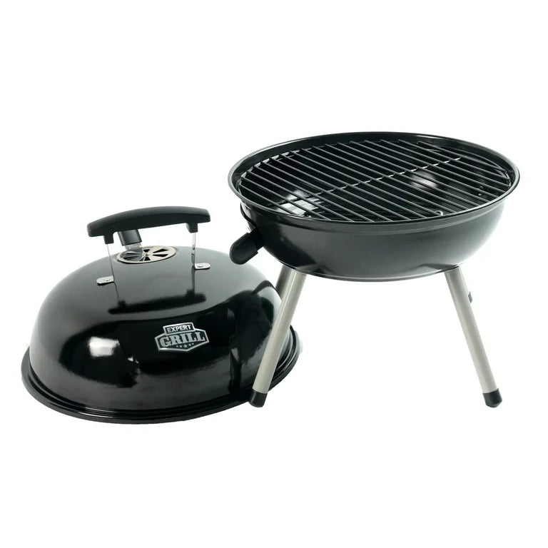 Expert Grill Parrilla Portátil de Carbón de 14.5 Pulgadas, Negra