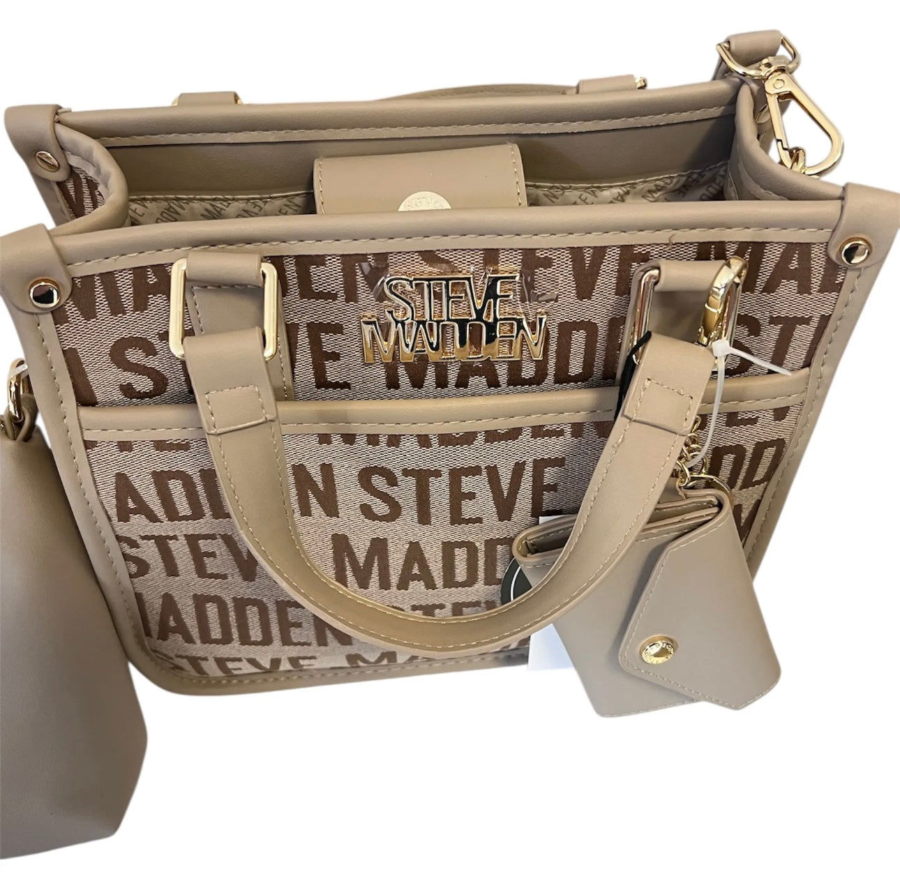 Bolsa Steve Madden 3 en 1 Taupe Café ORIGINAL