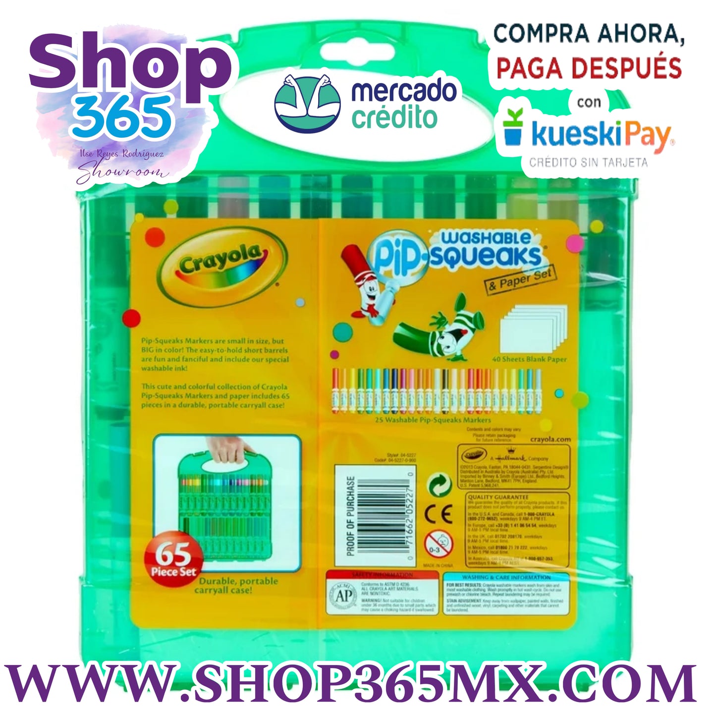 Juego de marcadores y papel lavables Crayola Pip-Squeaks