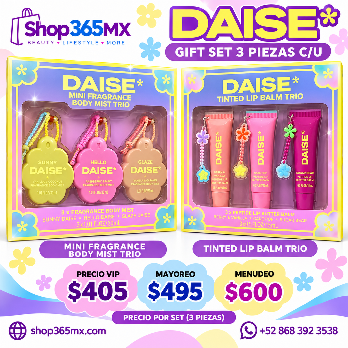 💖🌸 DAISE TINTED LIP BALM TRIO 🌸💖