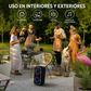 OKKO Altavoz Bluetooth Portátil Sonic Bass V4: Altavoz Inalámbrico para Fiestas con Graves Profundos, Altavoz Karaoke con Puerto para Micrófono, Luces LED, Altavoz Recargable Portátil para Exteriores