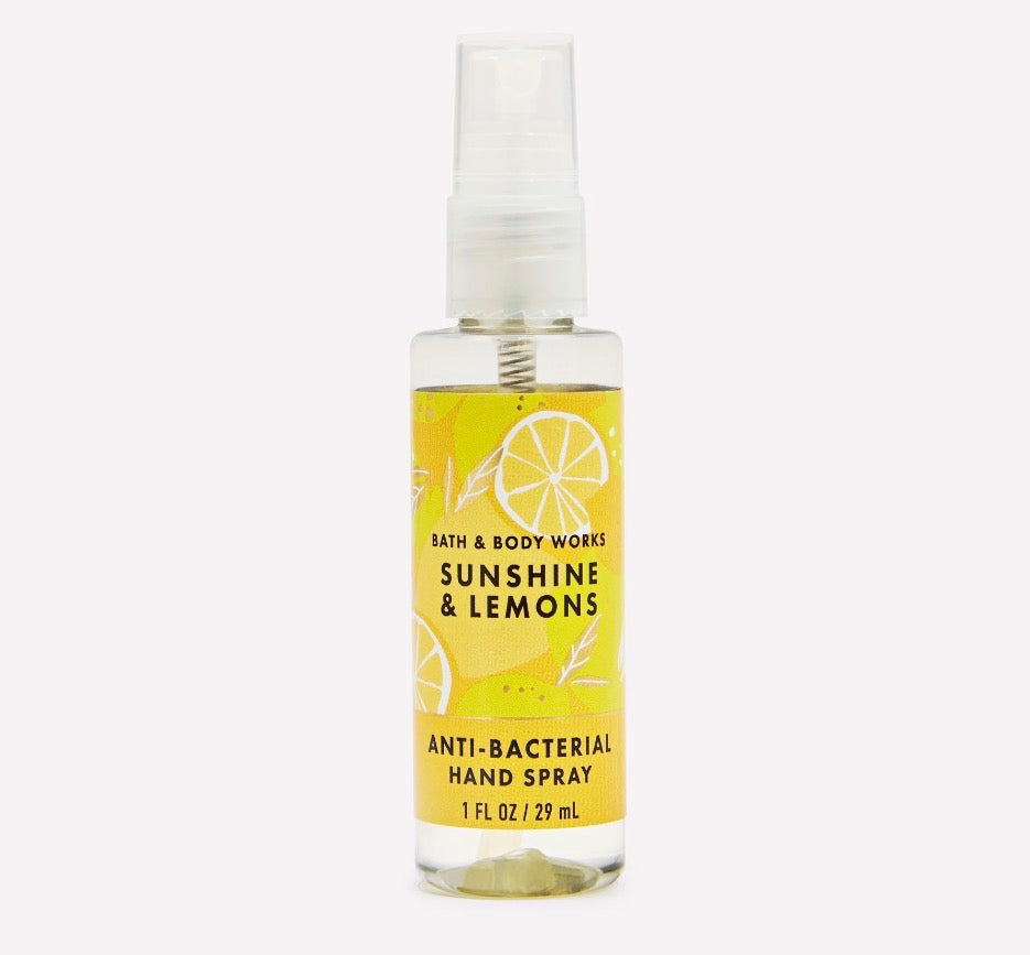 Spray antibacterial para manos Sunshine & Lemons Bath & Body Works | 29 ml