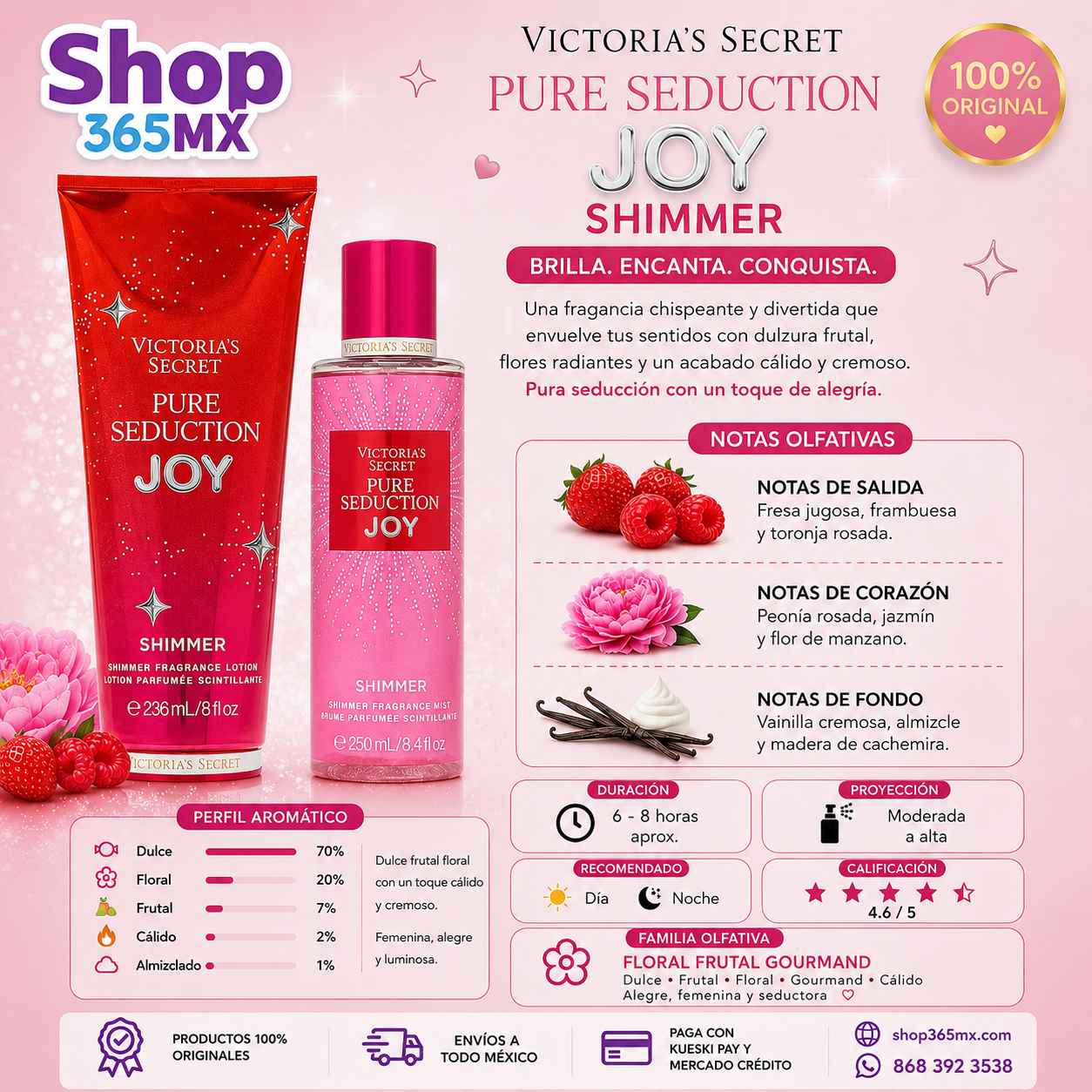 VICTORIA`S SECRET Set Puré Seduction JOY Shimmer Victoria’s Secret