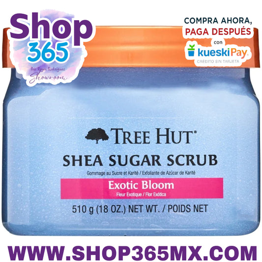 Tree Hut Exótica Flor de Karité Sugar Cuerpo Exfoliante E Hidratante Exfoliante, 18 oz.