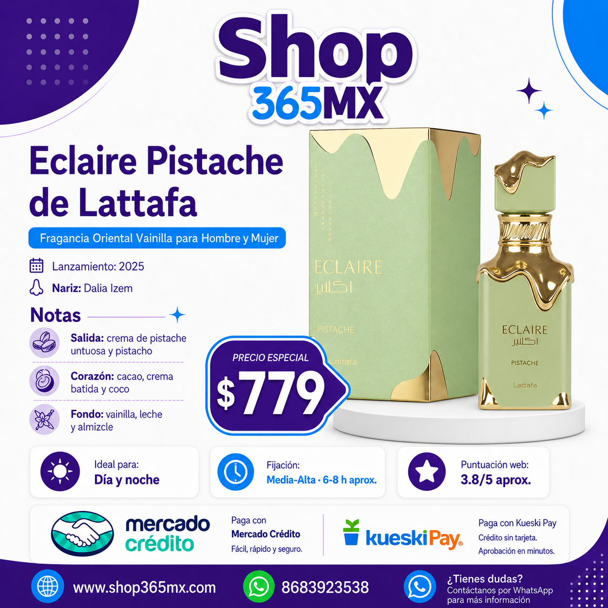 Lattafa Eclaire Pistache EDP U 100ML