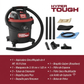 Hyper Tough Vacío Húmedo/seco de 5 Galones para el Automóvil, Garaje, Hogar O Taller