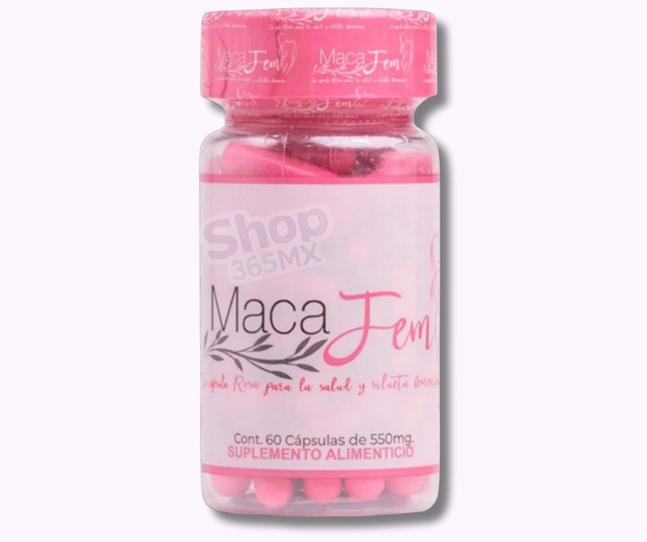 Macafem la capsula rosa para la salud y silueta femenina