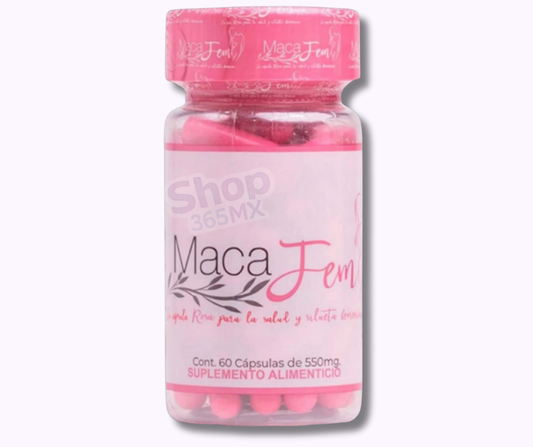Macafem la capsula rosa para la salud y silueta femenina