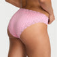 Panty Rosa con Encaje y Lunares – Corte Bikini Femenino