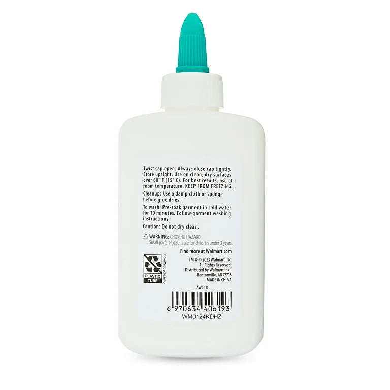 Pen+Gear Pegamento Escolar Lavable Blanco, 4 oz, 118 Ml, 0,271 lb