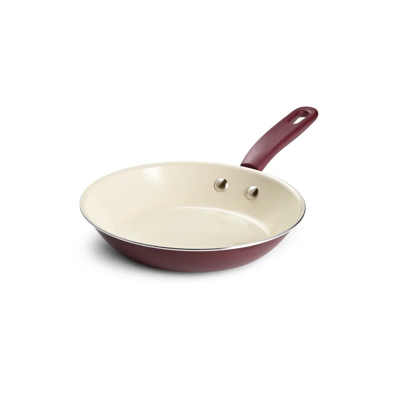 Juego de utensilios de cocina antiadherentes de cerámica Tramontina Ceramaware de 20 piezas, color vino.