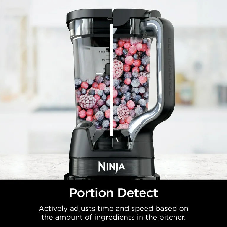 Ninja Detect Power Blender + Personal Monodosis, Tecnología BlendSense, Encimera de Cocina, Plateada, TB300