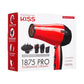 KISS Secadora de Cabello Edición de Peinado de Cerámica Turmalina Profesional de 1875 Watts, 5 Piezas