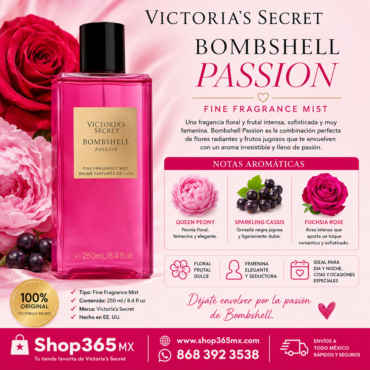 Victoria’s Secret Bombshell Passion Fine Fragrance Mist 250 ml