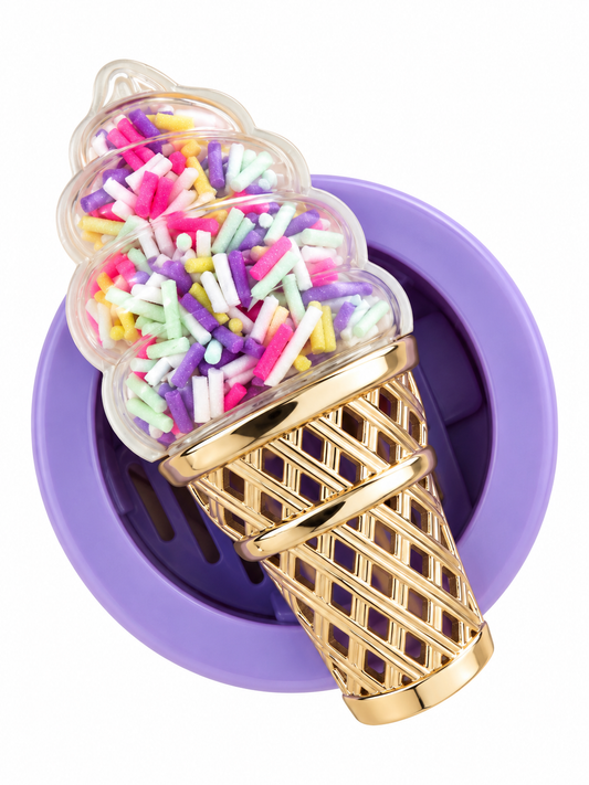 Bath & Body Works Ice Cream Cone – Holder Aromatizante para Auto en Forma de Helado con Chispas de Colores