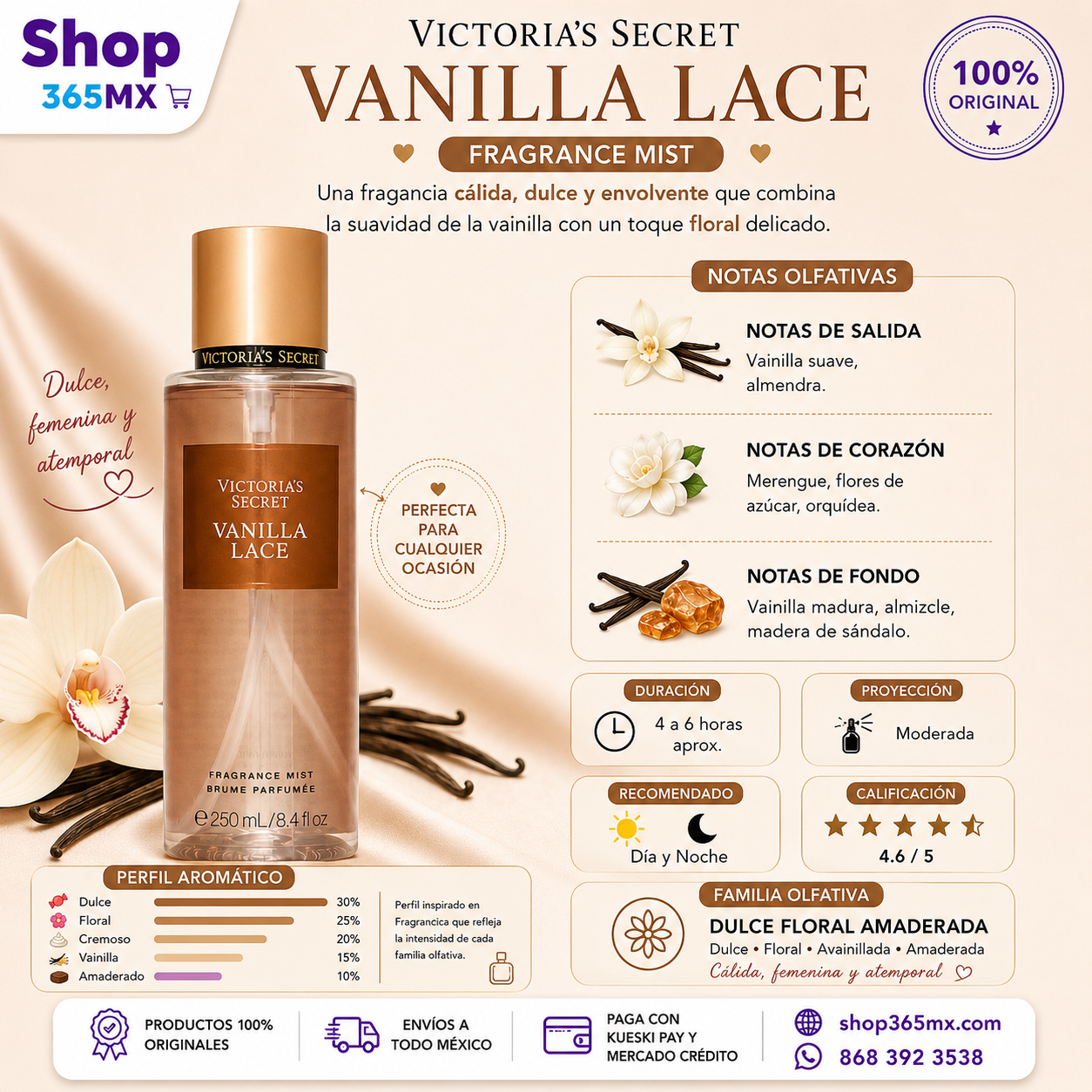 Body Mist Vanilla Lace Victorias Secret
