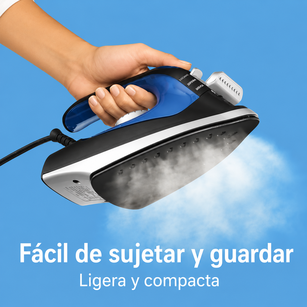 Hamilton Beach Plancha y Vaporizador 2 en 1, Negro y Plateado, Modelo 14525