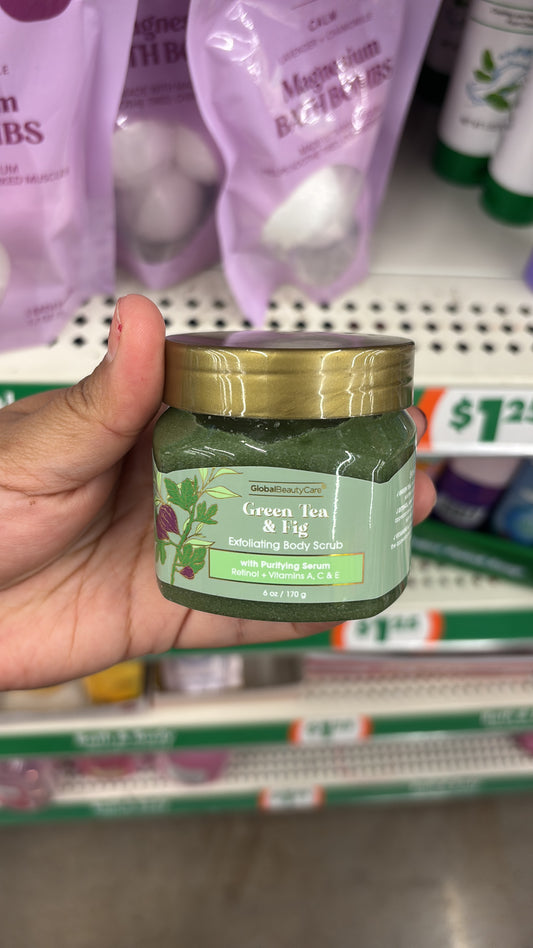 Green tea & fig exfoliating body sccrub