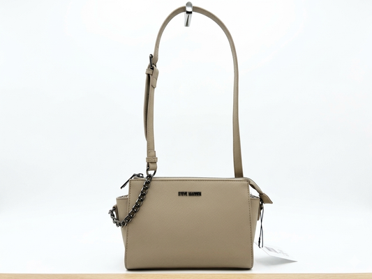 STEVE MADDEN BLEXI TOP ZIP CROSSBODY TAUPE