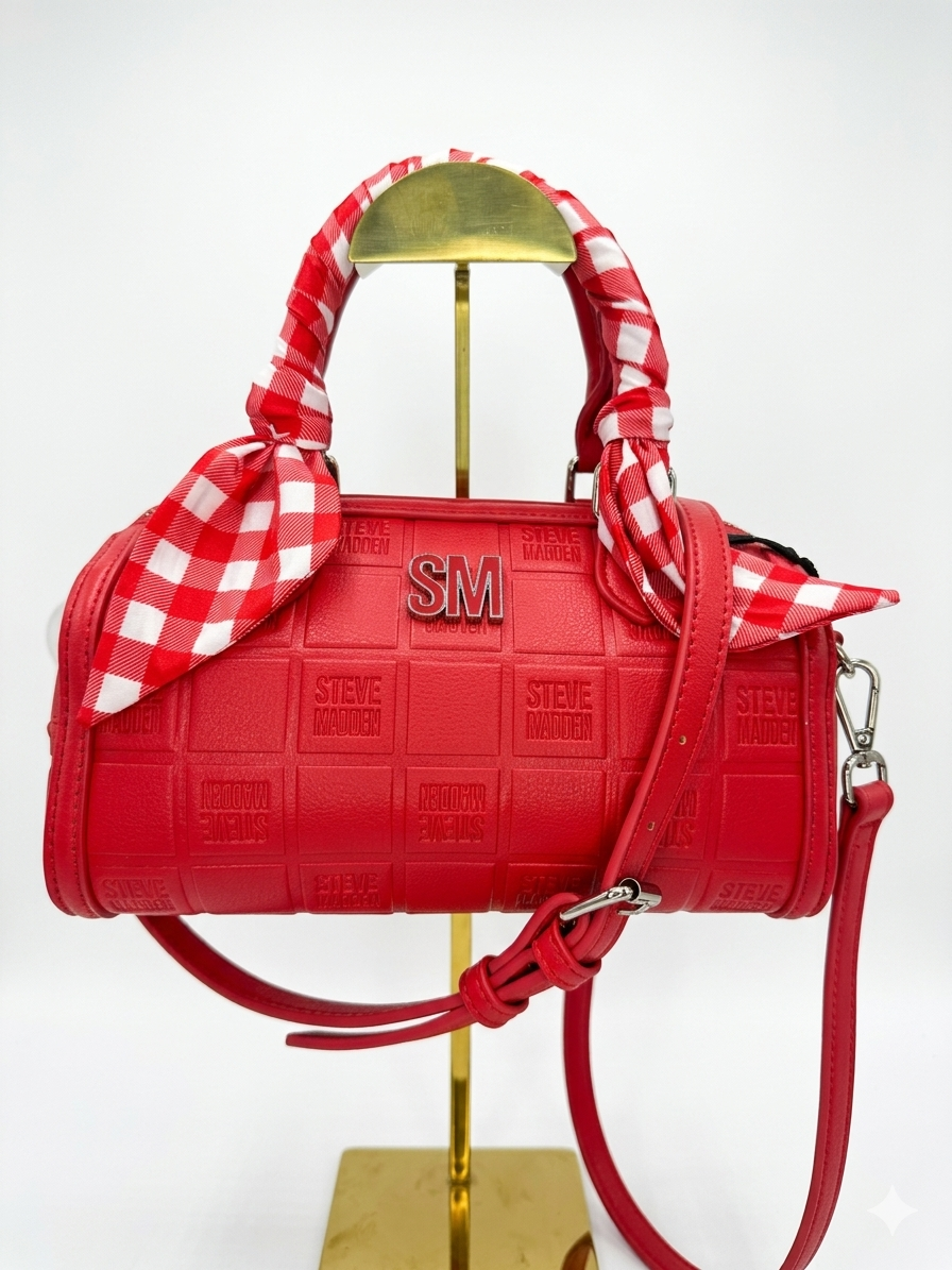 STEVE MADDEN Bellamy Barrel Red – Statement Bag
