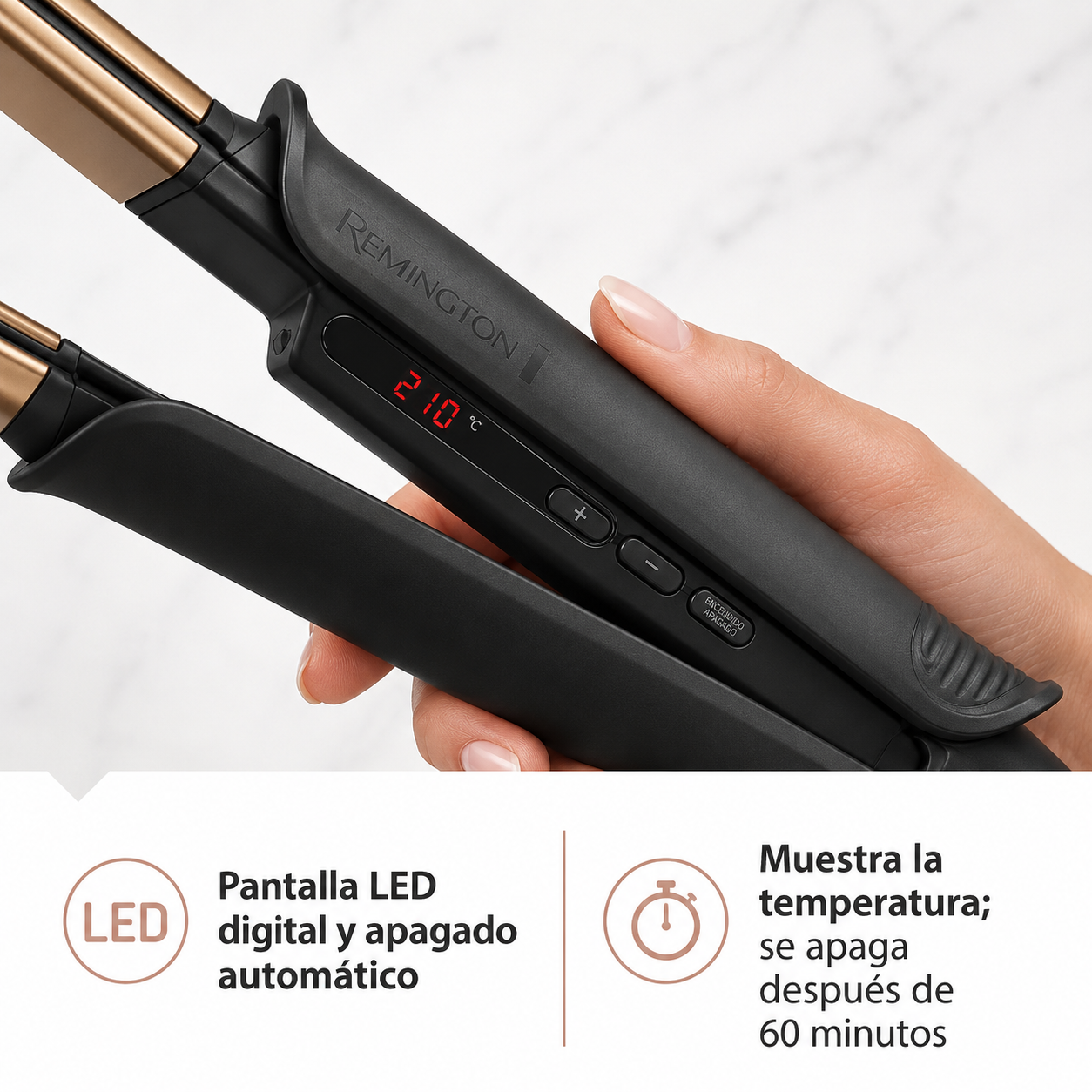 Remington oneTM Plancha de Rizar/enderezador de Pelo