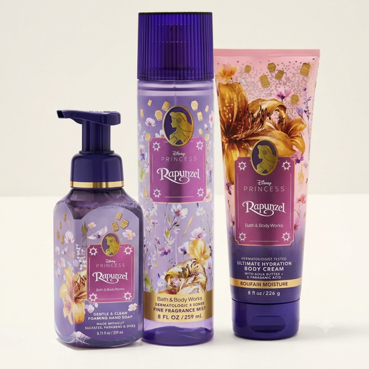 BATH & BODY WORKS Rapunzel  Body Mist 236ml + Body Lotion 250ml + Hand Soap 259ml