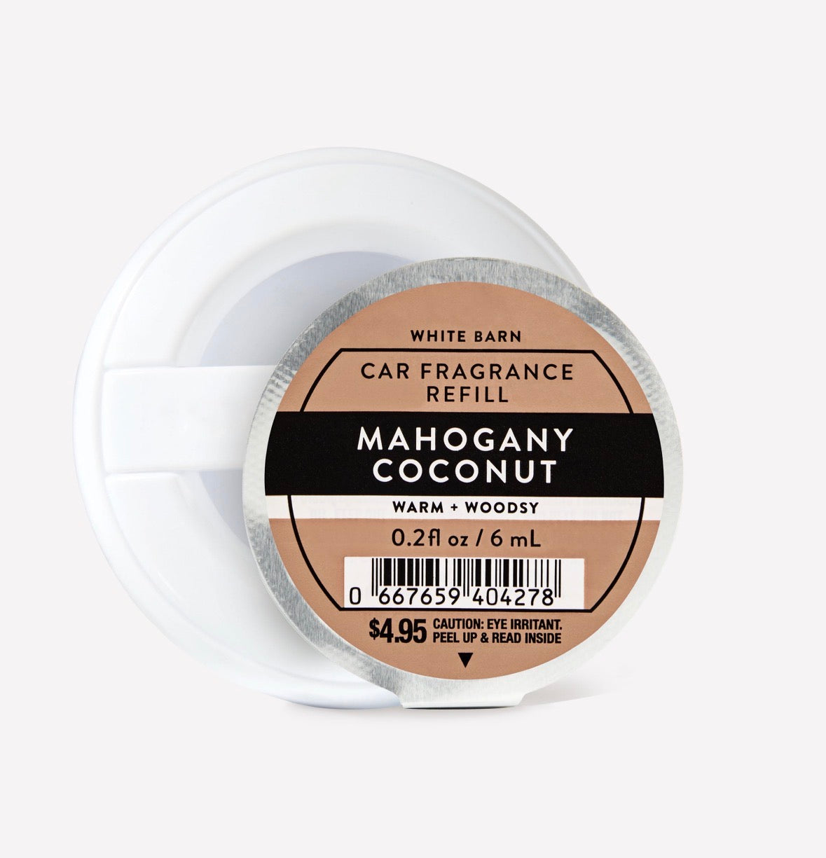 🥥🪵 Bath & Body Works Mahogany Coconut – Repuesto Aromático para Auto | 6 ml