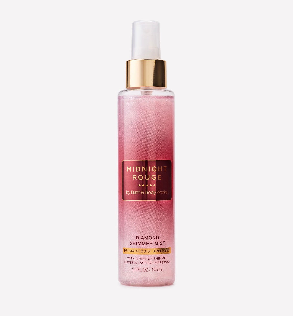 Bath & Body Works Midnight Rouge Diamond Shimmer Mist – Spray Corporal con Brillos 145 ml