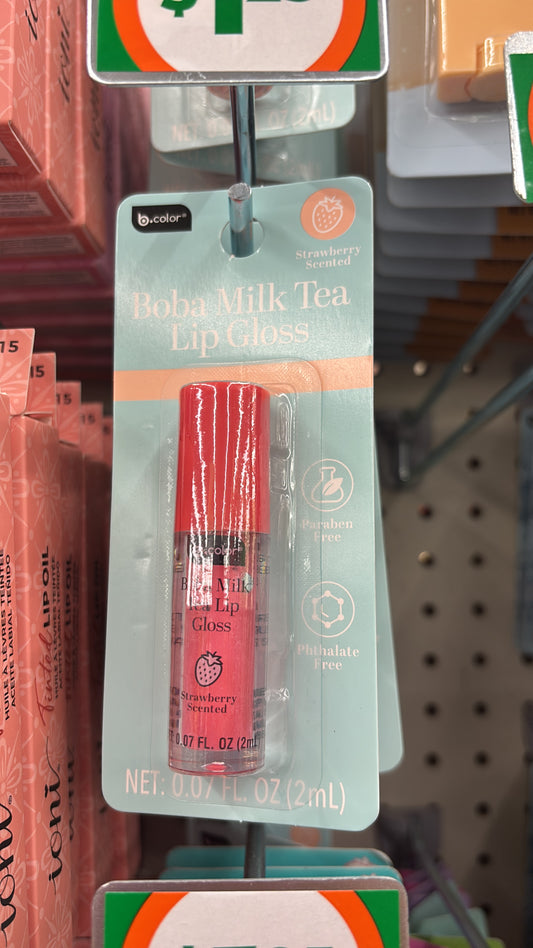 Boba milk tea lip gloss