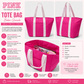 Victoria’s Secret PINK Tote Bag Rosa – Bolsa Grande con Asas Logo PINK