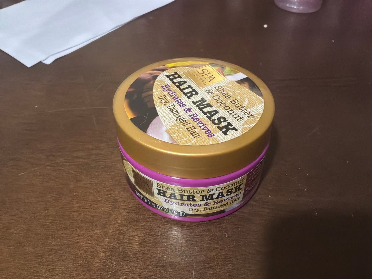 Spa Luxury Shea Butter & Cocoanut Hair Mask Hydrates & Revives Dry Damaged